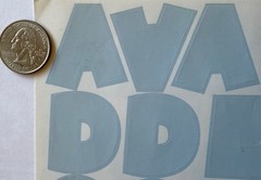LARGE LIGHT ICE BLUE 1-1/4”Chunky Shadow Alphabet Stickers(114pc)Making Memories