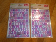 New ! 2 X 76 pcs Crafter’s Square Stickers Alphabet