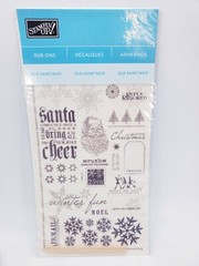 Stampin Up Rubs Ons Lot of 10: Take Note, Old Saint Nick, Love Birds, Anchored