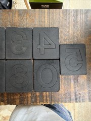 Ellison 4” Block Numbers DieCuts Lot Of (9) 5”X6”