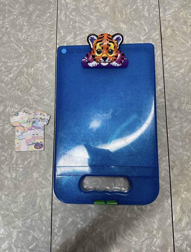 Vintage Lisa Frank Purple Clipboard + Sticky Note pad, Y2K, Stationery Supplies