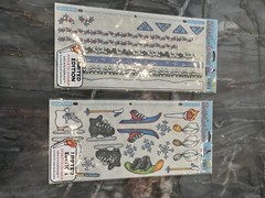 2 Pk Stickopotamus Winter Olympics Ski Skate Medals Photo Safe Stickers h3