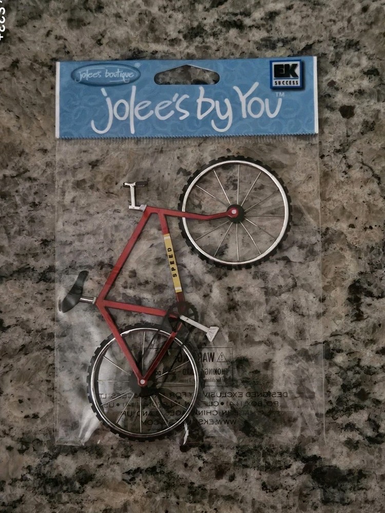 RARE JOLEES BY YOU BOUTIQUE BICYCLE MOUNTAIN 10 SPEED BIKE SCRAPBOOKING STICKERS