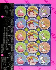 Horiechaly Peach Scented Scratch & Sniff Unicorn Stickers