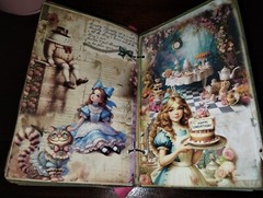 Beautiful Alice In Wonderland Junk Journals Scrapbook USA Seller