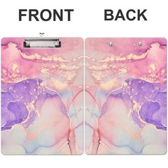 Fashion Clipboard, A4 Letter Size Wooden Decorative C-pink Purple Marble