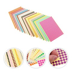 20 Sheets Removable Dot Stickers Color Circle Colored Adhesive Dots Labels