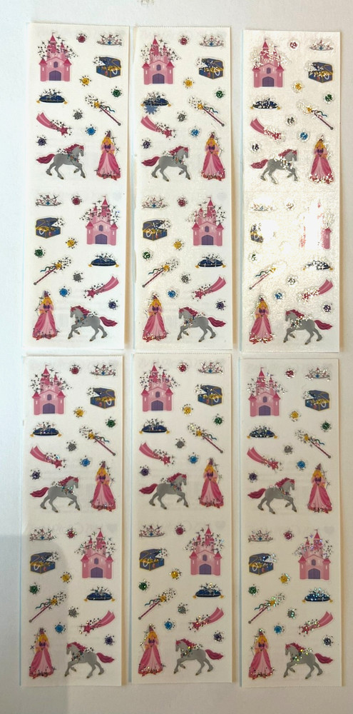 LOT Of 6 STRIPS MRS GROSSMAN’S Stickers PRINCESS PETITE REFLECTIONS 2011