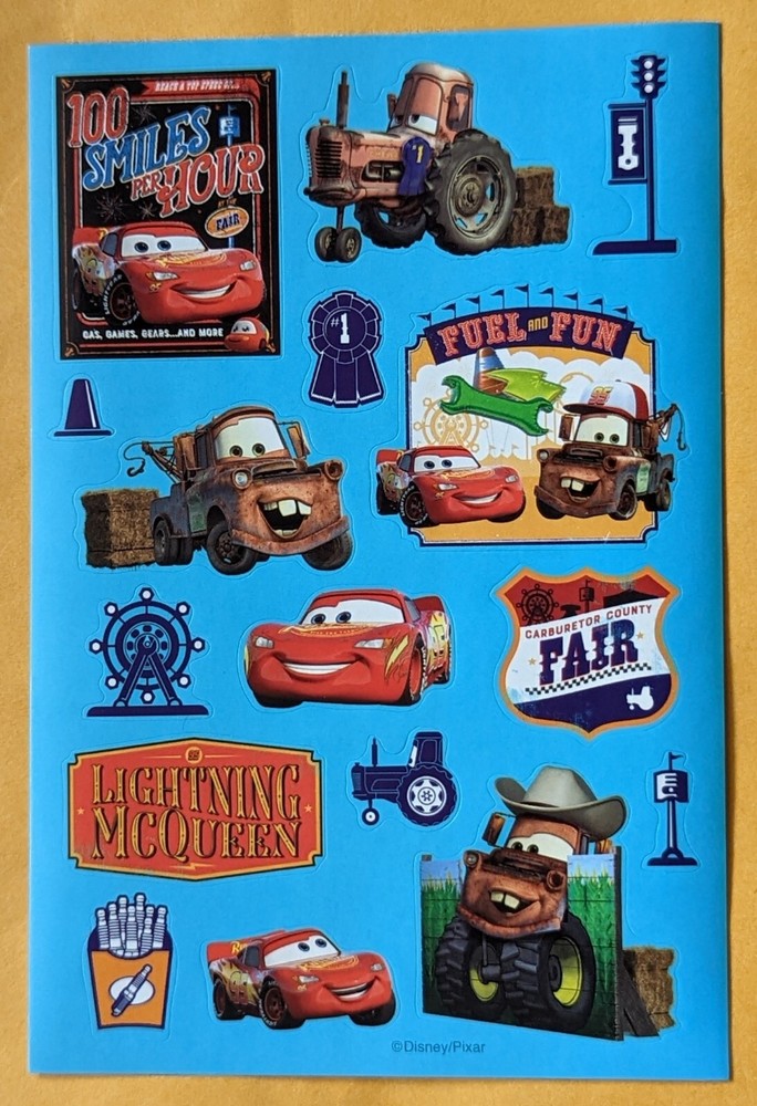 Disney Pixar Cars Sticker Single Sheet