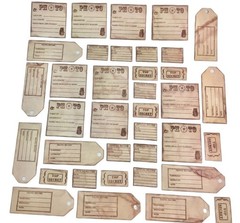 Rustic Kraft Paper Tags For Crafts Scrapbooking 36 Pcs Photo Travel Labels MQ