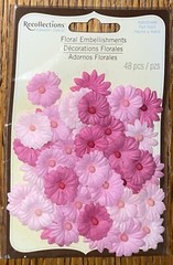 Recollections Layered Flowers Light Dark Pink 3D Card Wedding Scrapbook Stickers