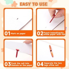 510Pcs Brads for Paper Crafts 14 Colors and 5 Styles Metal Brass Brads Paper …