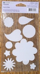 CLOUD 9 By Fiskars Chipboard Shapes Rain Drop Flowers Wedding Scrapbook Stickers