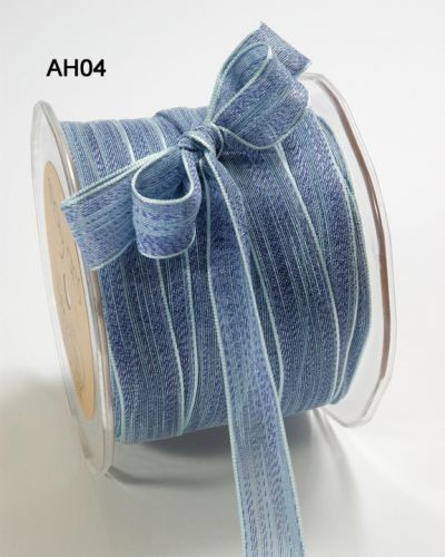 MAY ARTS RIBBONS~MESH RIBBON~DENIM BLUES~5/8THS INCH WIDE~SOLD BY THE YARD!