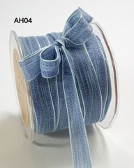 MAY ARTS RIBBONS~MESH RIBBON~DENIM BLUES~5/8THS INCH WIDE~SOLD BY THE YARD!