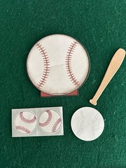 Lot of 13 BASEBALL Stickers, Die Cuts and Title Phrase ~Frances Meyer + Others
