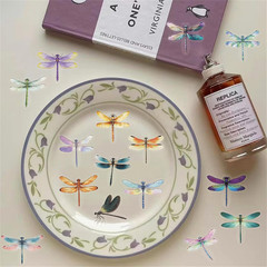 50Pcs Dragonfly Stickers for Scrapbooking, PET Transparent Decorative Stickers S