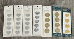 Fossler Vintage Envelope Seals ~Double Rings~ Hearts Stickers NIP Lot