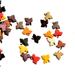 Lot of 137 Fall Themed Flatbacks For Crafting – Leaves, Apples – NEW (#36)