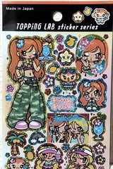 GAIA Topping LAB Kawaii Gal Glitter Sticker Heisei Girl Sweets 2026 MADE JAPAN