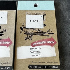 Travels and Quotes Smash List Pad 1 each and 2 New Uhu Glue Sticks LOT K&Company