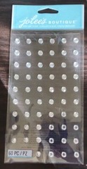 Gems Rhinestones Clear Silver Circle Bling Gem Jolee’s Stickers Crafts Scrapbook
