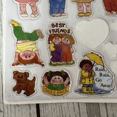 Partial Sheet Vintage 1980’s Puffy Cabbage Patch Doll Stickers
