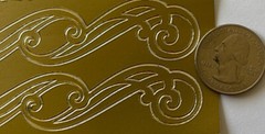 GOLD METALLIC SWIRL BORDER Stickers(2pc)Stampendous•Flourish •Curls•Card Making•