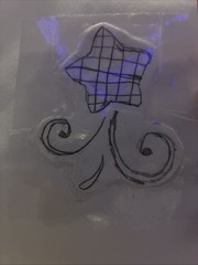 2 Stickers Of A Moon And A Star With Some Extra Small Details Gray And White