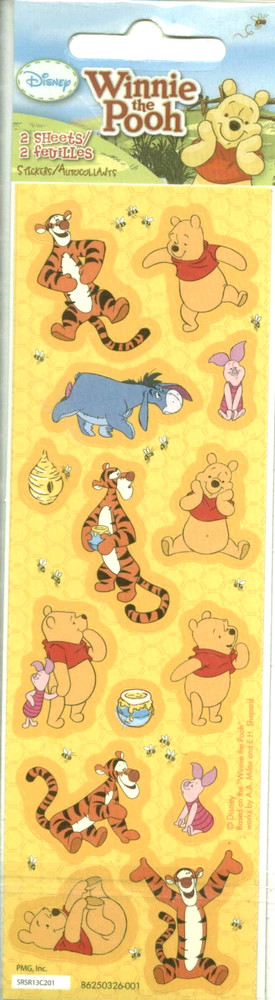 DISNEY Winnie Pooh Tigger Piglet Eeyore Friendship Adventure Honey Pot Stickers