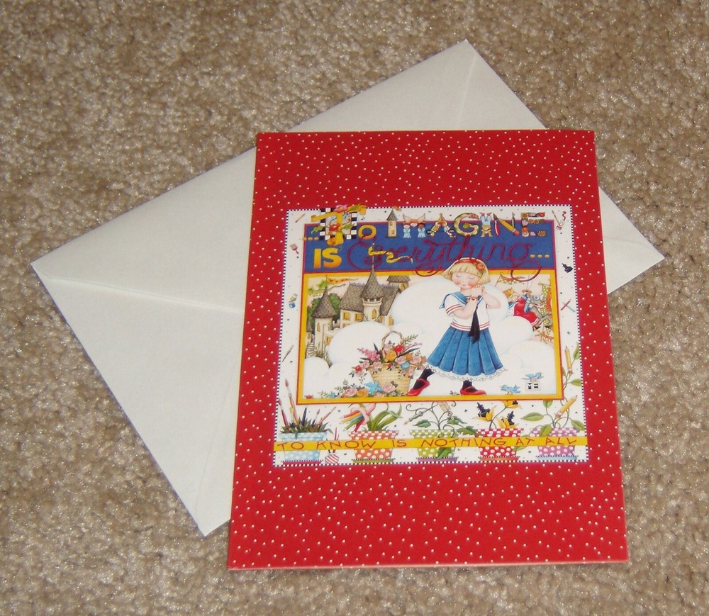 Colorbok Mary Engelbreit Note Card w/Envelope …blank inside. To Imagine is…