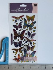 Sticko Metallic Photo Safe Foil Butterflies Scrapbooking Card Craft Stickers