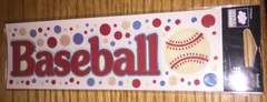 NEW CLOUD 9 BASEBALL RAIN DOTS WORDS SHAPES Ball Hit Slide 3D Scrapbook Sticker