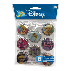 Tinkerbell Mickey Pluto Minnie Mouse Goofy Bottle Caps 24 total Lot of 3 NOS