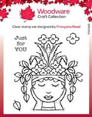 Woodware Craft – Acrylic Clear Stamp – LADY PLANTER