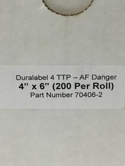 3x NEW Graphics Products 70406-2 Duralabel 4 TTP 4 X 6′ DANGER Sticker FREESHIP