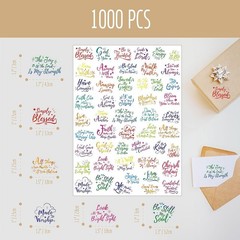1000 PCS Bible Verse Stickers, Clear Inspirational Pray Stickers Encouraging …