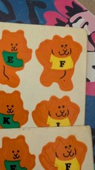 Vintage Current Inc Stickers Alphacats Sticker Sheet Lot 2 Sheets (Creases) READ