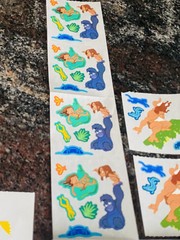 Big Lot of VTG Stickers Sandy Lion & Mrs Grossman – Fuzzy, Shimmery & Character