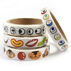 Nose Eyes Sticker 1 Roll(1000Pcs) Paper Roll Craft Eye Noses Mouth Stickers Toy