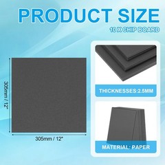 Patikil 12X12X0.1 Chipboard Sheets 10Pcs 105Pt Thick Book Board Binders Board