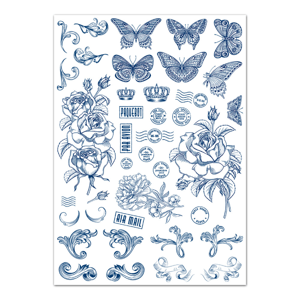 #202 Tattered Lace Acrylic Stamps CRUMPLED A4 STAMP SET