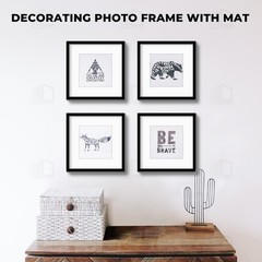 10 PCS 12×12 Photo Mat White Core Bevel Edge 7.5×7.5 Opening 4Ply Thick Mats