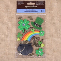Recollections St Patrick’s Day Pot of Gold Rainbow Dimensional Stickers