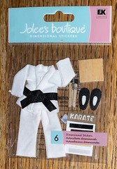 Jolees Karate Class Martial Arts Blk Brown Orange Yellow Belt Scrapbook Stickers