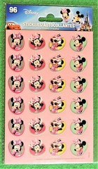 96pc Minnie Mouse Stickers Disney ~ 7/8″ Craft Scrapbook Decoration Greenbrier