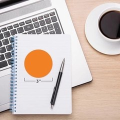 Color Code Dot Stickers 3 Inch Round 500 Labels Permanent Adhesive Orange