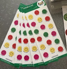 Vintage Hallmark Stickeroni Stickers Colorful Smiley Face Prism Reward Lot