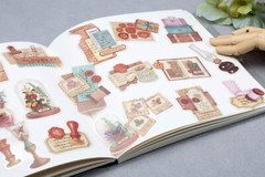 Stationery stickers PET Stickers Pack /watercolor wax seal stamp set paint brush