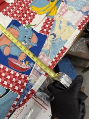 Vintage Mickey And Friends Curtain Approximately 40×80 One Side Only